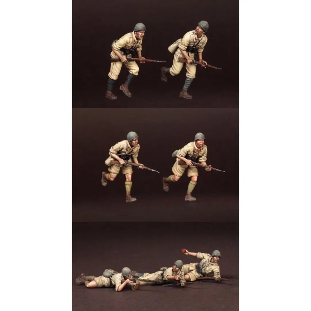 1/35 WWI Infantry Soldiers Combat Set, 10 Figures, Resin Model Figure Kit, Unassembled and Unpainted