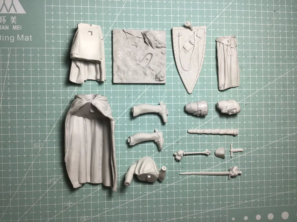 75mm Medieval Fantasy Warriors, 5 Figures, Resin Model Figure Kit, Unassembled and Unpainted