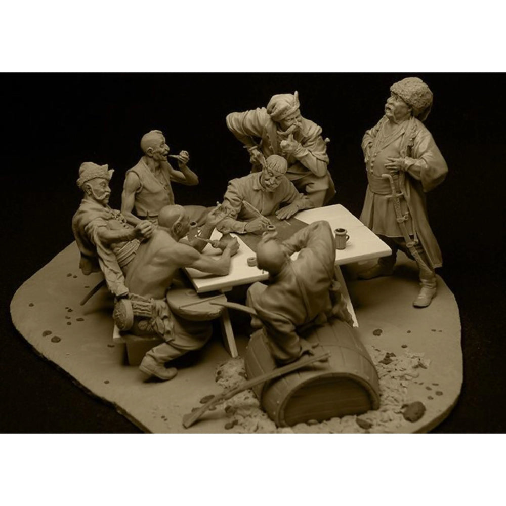 1/24 WWII Military, 7 Figures, Resin Model Figure Kit, Unassembled and Unpainted