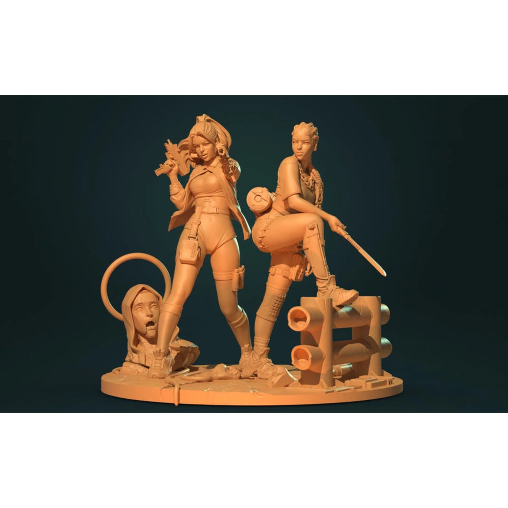 1/20 Sci-Fi Female Soldiers, 5 Figures, Resin Model Figure Kit, Unassembled and Unpainted
