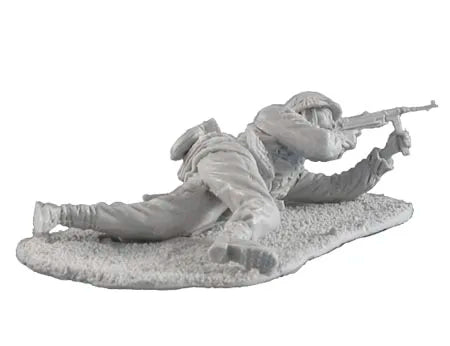 1/35 WWII German Prone Rifleman, Resin Model Figure Kit, Unassembled and Unpainted