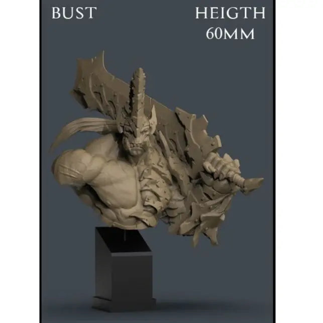 60mm Creature Busts, 2 Figures, Resin Model Bust Kit, Fantasy Theme, Unassembled and Unpainted