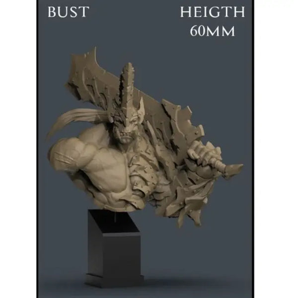 60mm Creature Busts, 2 Figures, Resin Model Bust Kit, Fantasy Theme, Unassembled and Unpainted