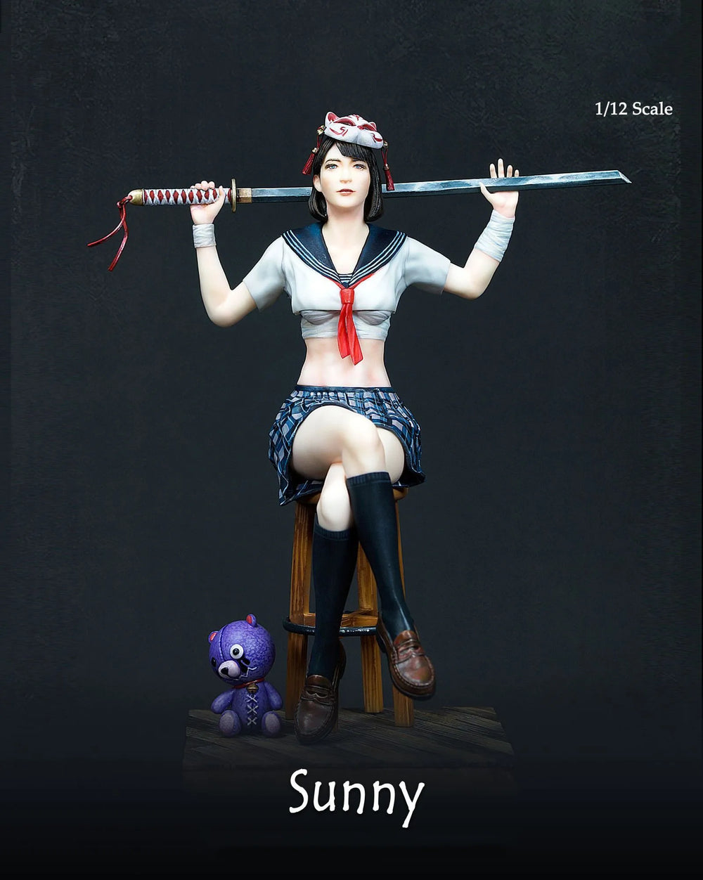 1/12 Female Warrior, Resin Model Figure Kit, Anime Theme, Unassembled and Unpainted