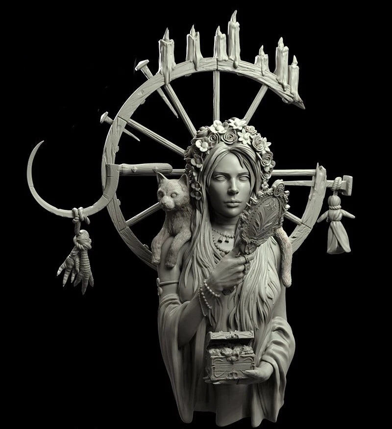 1/10 Dark Fantasy Vampire, Resin Model Bust Kit, Fantasy Theme, Unassembled and Unpainted