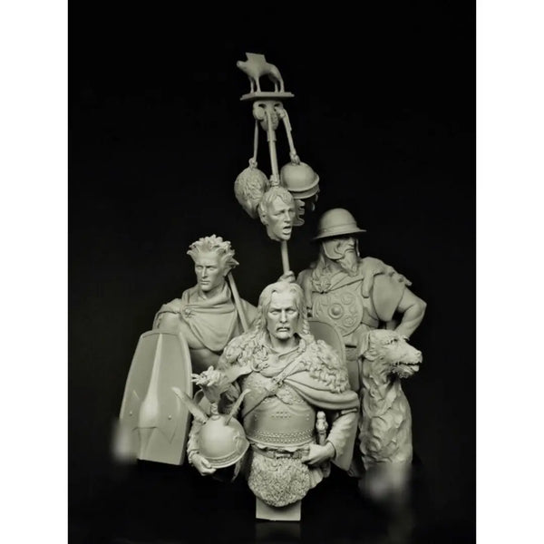 1/12 Ancient Roman & Greek Warriors, 4 Figures, Resin Model Figure Kit, Unassembled and Unpainted