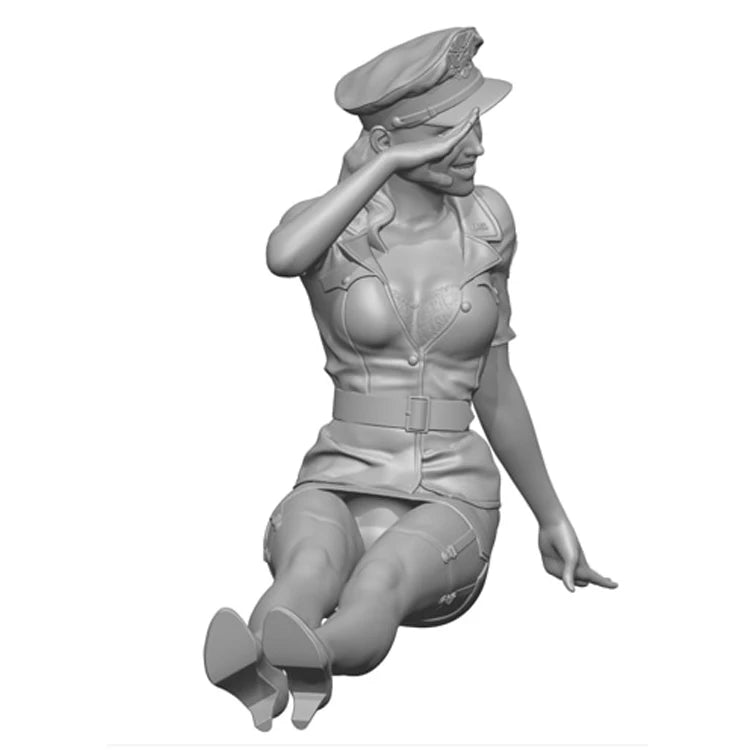 1/16 Female Military, Resin Model Figure Kit, Unassembled and Unpainted