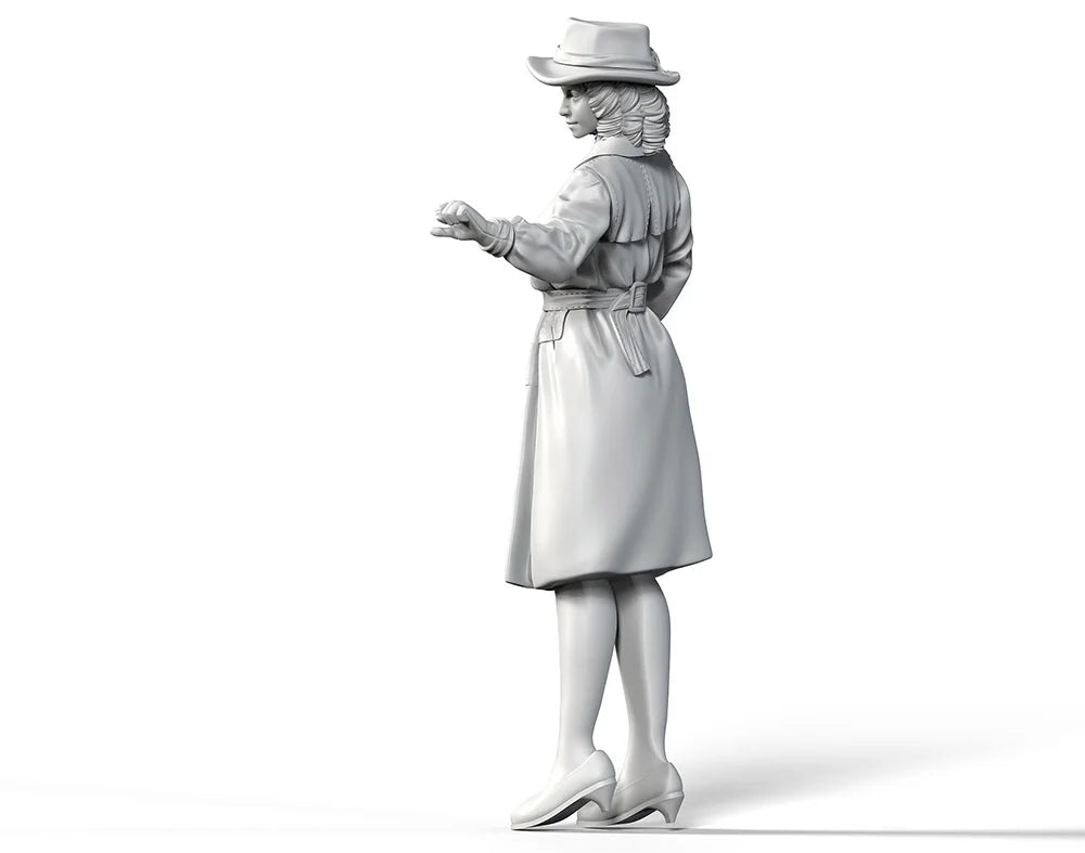 1/35 WWII US Female Officer Directing, Resin Model Figure Kit, Unassembled and Unpainted