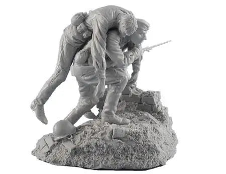 1/35 Standing Soldier, Resin Model Figure Kit, Military Theme, Unassembled and Unpainted