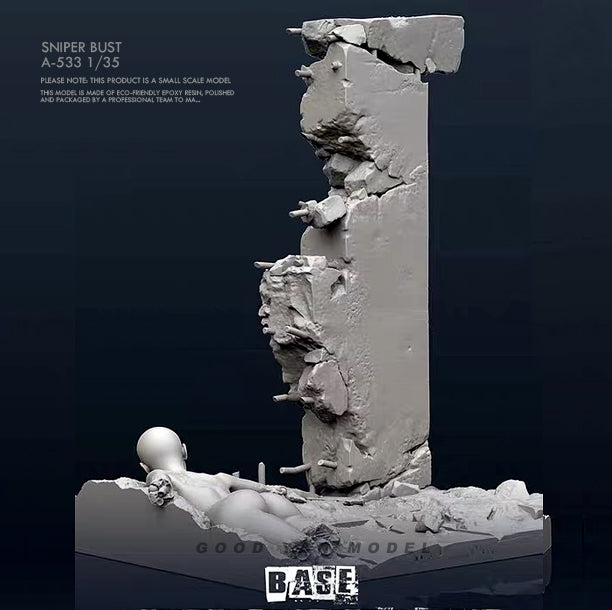 1/35 Modern Rubble Platform, Resin Model Terrain Kit, Unpainted