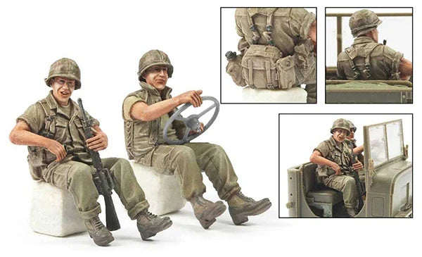 1/35 WWII U.S. Army Crew, 2 Figures, Resin Model Figure Kit, Unassembled and Unpainted