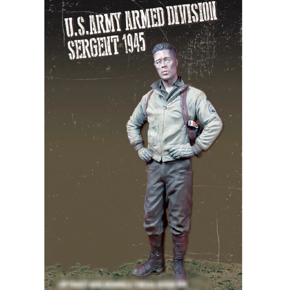 1/35 WWII U.S. Army Sergeant, Resin Model Figure Kit, Unassembled and Unpainted