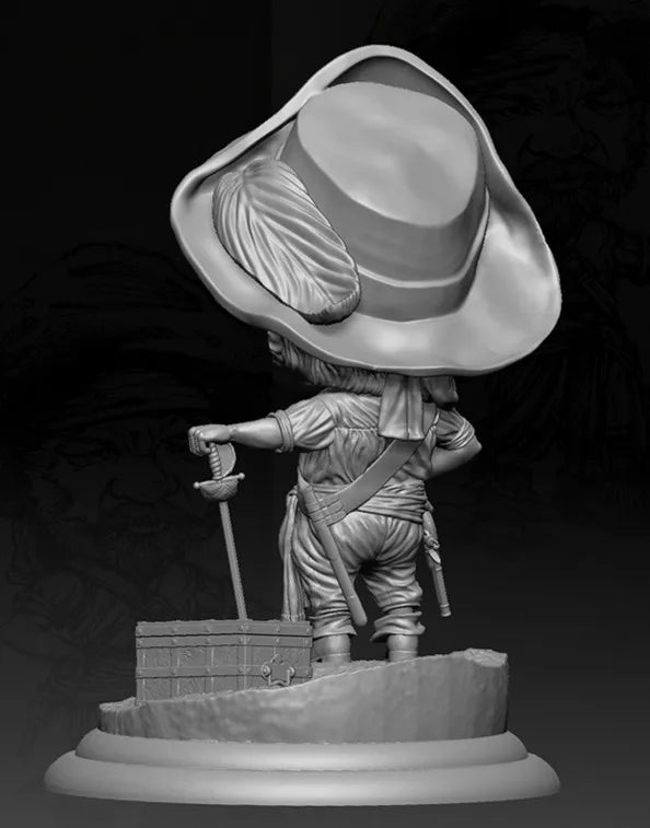 1/32 Western Prospector with Pick and Rifle, Resin Model Figure Kit, Historical Theme, Unassembled and Unpainted