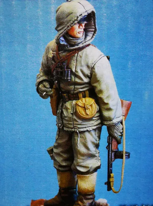 1/16 WWI German Infantryman with Gas Mask, Resin Model Figure Kit, Unassembled and Unpainted