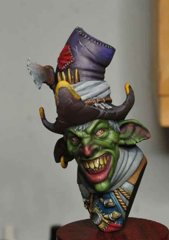 70mm Jester, Resin Model Bust Kit, Fantasy Theme, Unassembled and Unpainted