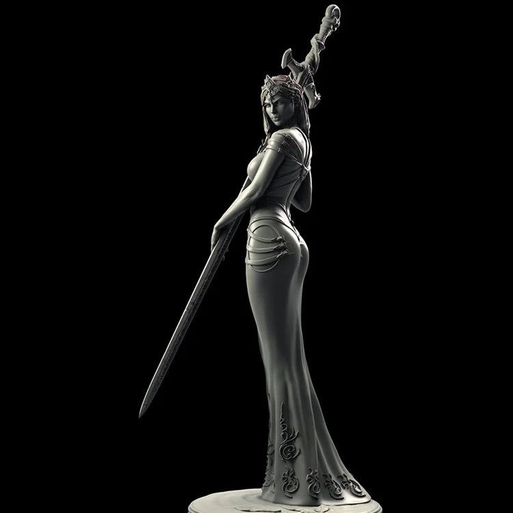 75mm Vampire Warrior, Resin Model Figure Kit, Fantasy Theme, Unassembled and Unpainted