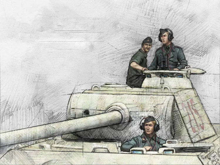 1/35 WWII Soviet WWII Tank Crew, 9 Figures, Resin Model Figure Kit, Unassembled and Unpainted