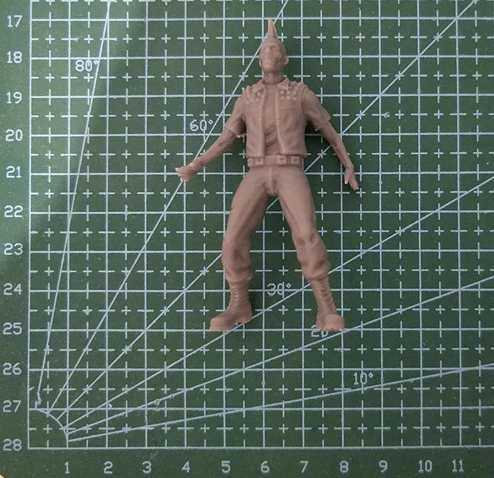 1/24 Modern Zombie Punk Officer, Resin Model Figure Kit, Unassembled and Unpainted