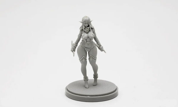 30mm Dark Elf Warrior, Resin Model Figure Kit, Fantasy Theme, Unassembled and Unpainted