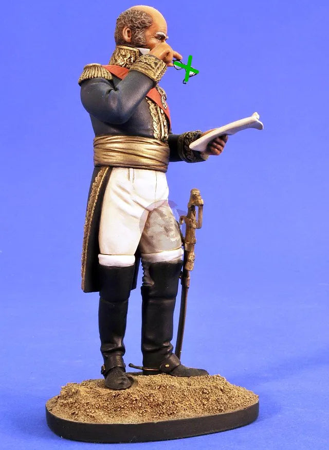1/16 Napoleonic Officer Commanding with Spyglass, Resin Model Figure Kit, Unassembled and Unpainted