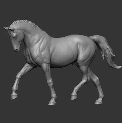 1/32 Anatomical Horses, 5 Figures, Resin Model Creature Kit, Wildlife Theme, Unassembled and Unpainted