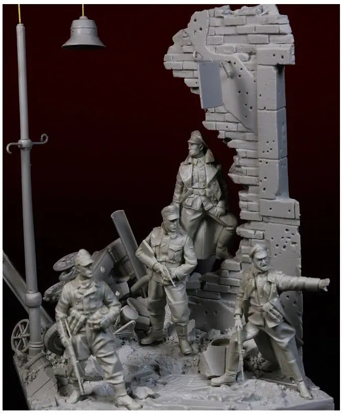 1/35 WWI Soldiers Entrenched, 6 Figures, Resin Model Diorama Kit, Unassembled and Unpainted