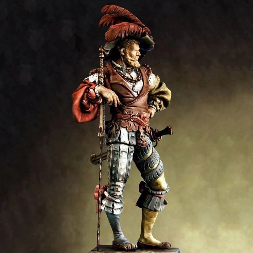 1/18 Napoleonic European Officer, Resin Model Figure Kit, Unassembled and Unpainted