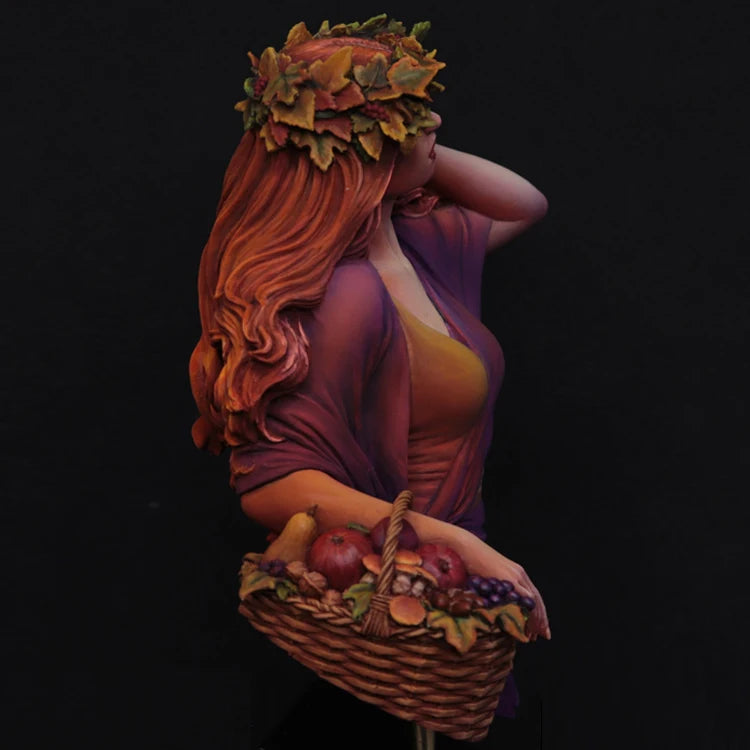 1/10 Autumn Fairy, Resin Model Bust Kit, Fantasy Theme, Unassembled and Unpainted