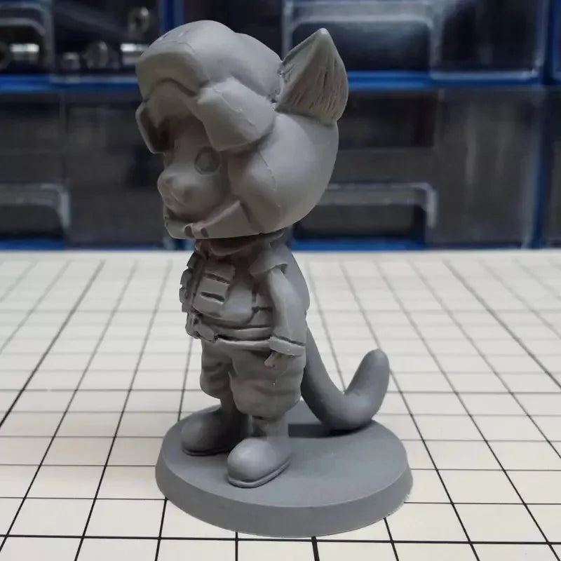 70mm Chibi Animal Character, Resin Model Figure Kit, Anime Theme, Unassembled and Unpainted