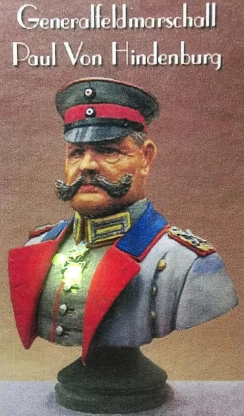 1/9 WWI German General Hindenburg, Resin Model Bust Kit, Unassembled and Unpainted