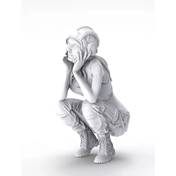 1/20 Crouching Fantasy Adventurer with Backpack, Resin Model Figure Kit, Anime Theme, Unassembled and Unpainted
