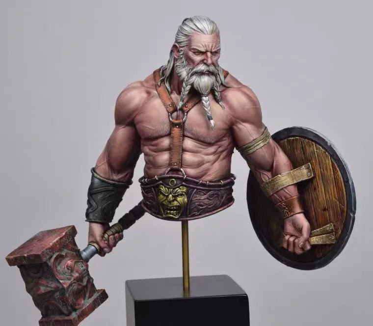 1/12 Medieval Norse Warrior, Resin Model Bust Kit, Mythology Theme, Unassembled and Unpainted