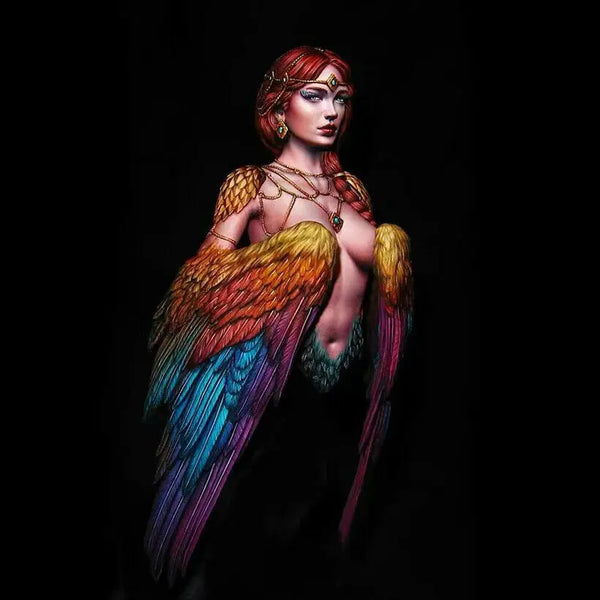1/10 Female Angel Warrior, Resin Model Bust Kit, Fantasy Theme, Unassembled and Unpainted