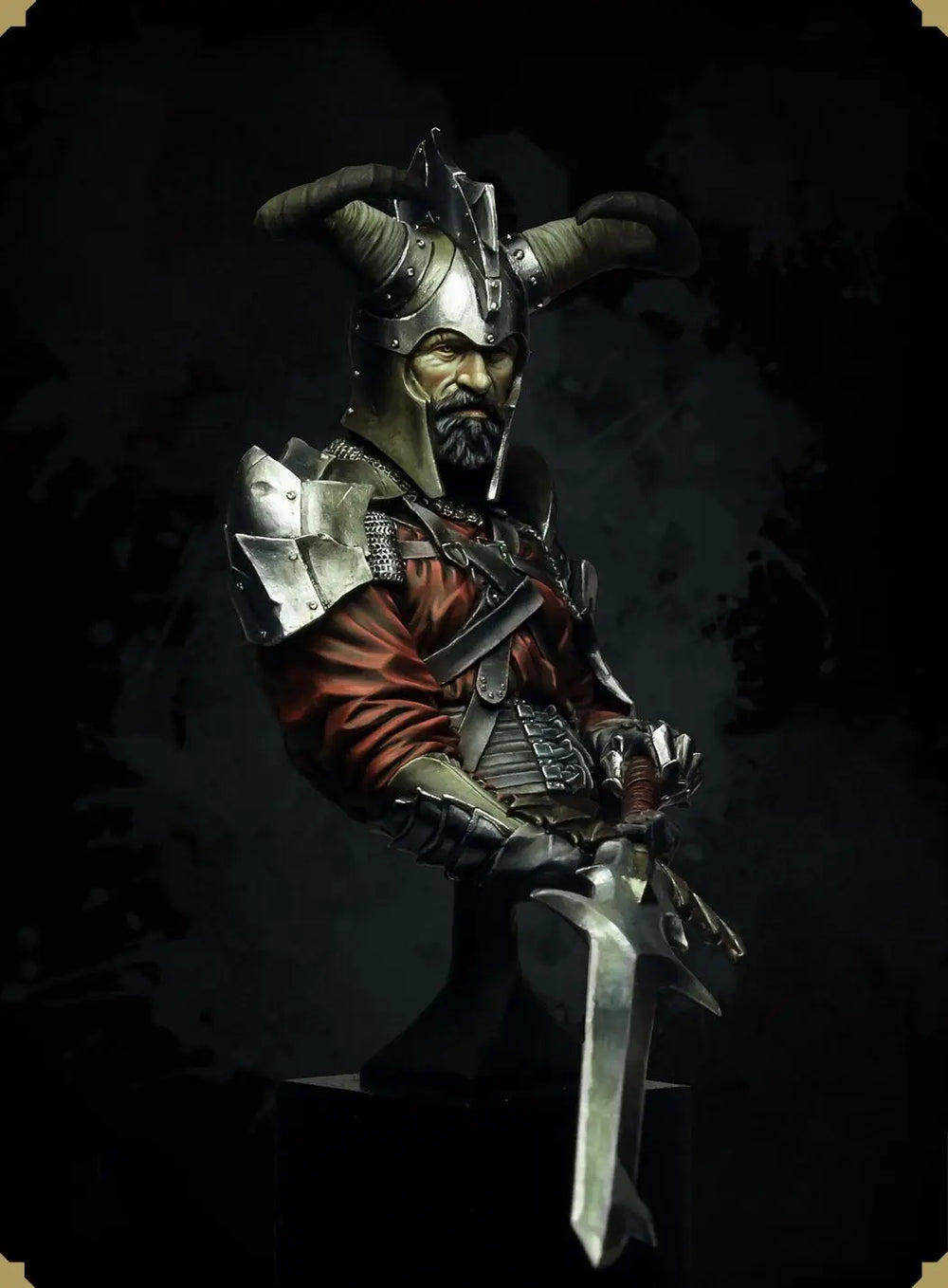1/9 Medieval Demonic Warrior, Resin Model Bust Kit, Unassembled and Unpainted