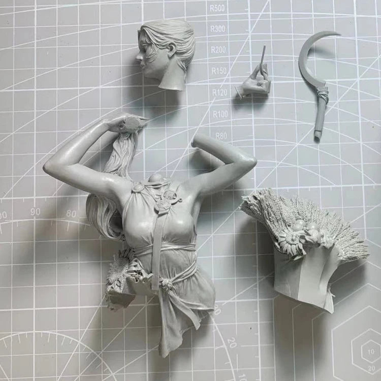 1/10 Summer Fantasy Female, Resin Model Bust Kit, Unassembled and Unpainted