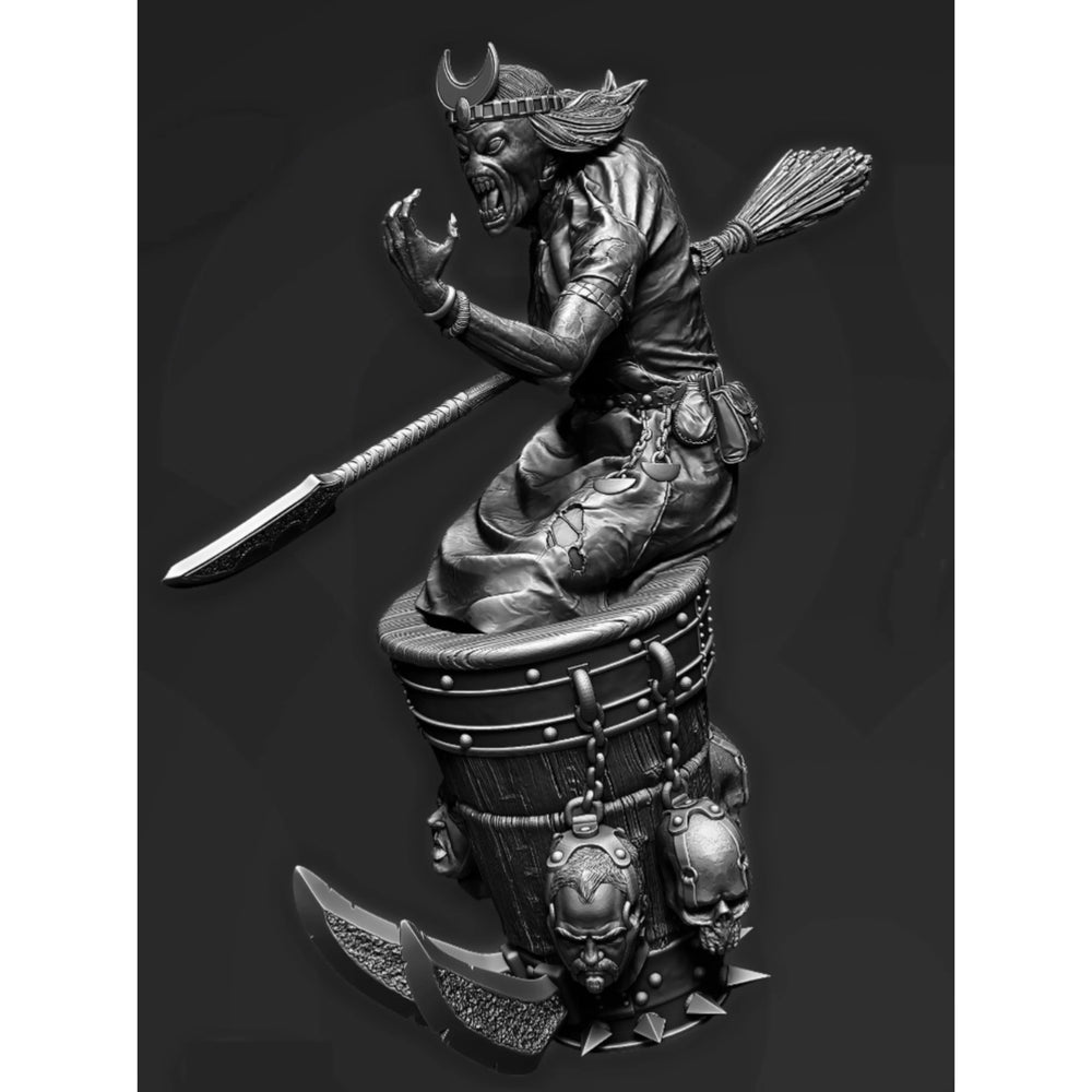 1/22 Horned Warrior, Resin Model Figure Kit, Fantasy Theme, Unassembled and Unpainted