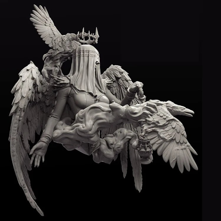 1/10 Raven Queen, Resin Model Bust Kit, Fantasy Theme, Unassembled and Unpainted