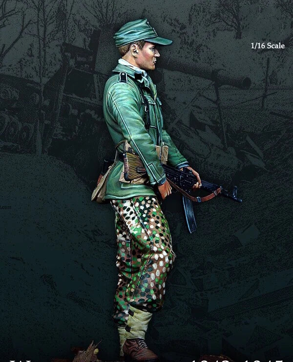 1/16 Modern German Infantryman with MP40 in Combat Stance, Resin Model Figure Kit, Unassembled and Unpainted