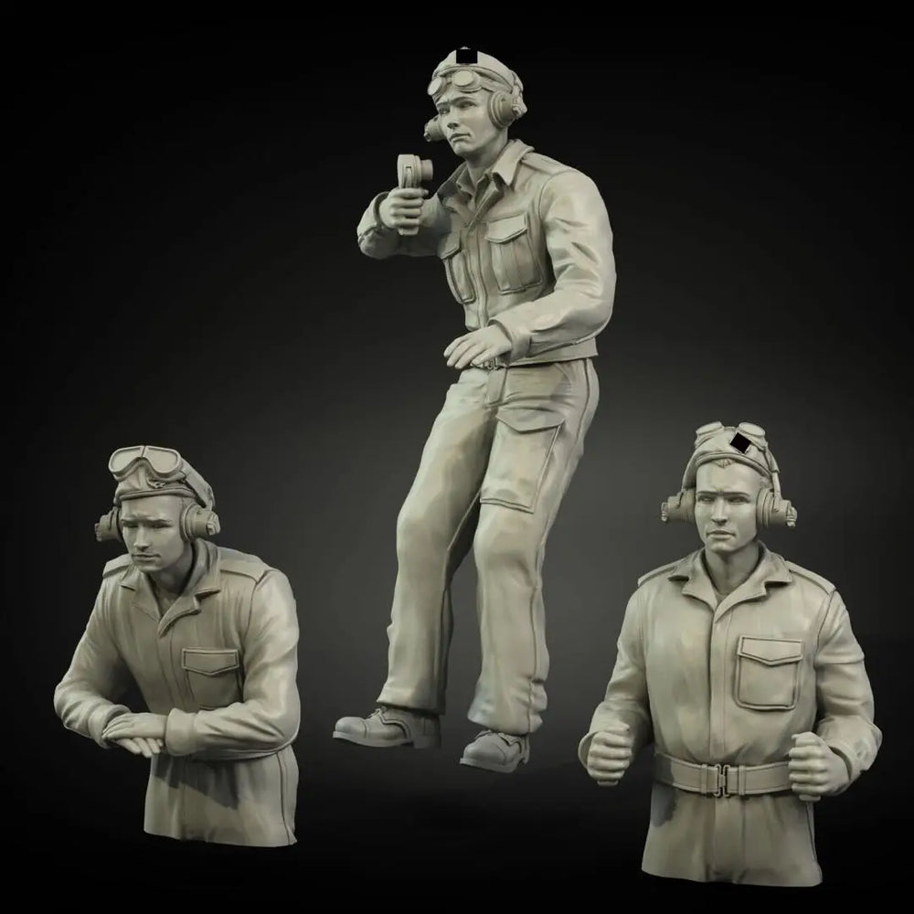 1/35 WWI Soldiers in Field Uniforms, 3 Figures, Resin Model Figure Kit, Unassembled and Unpainted
