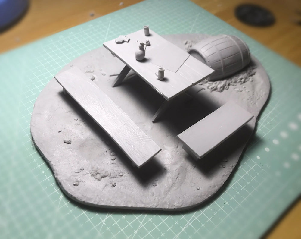 1/24 Military Vignette, Resin Model Diorama Kit, Military Theme, Unassembled and Unpainted