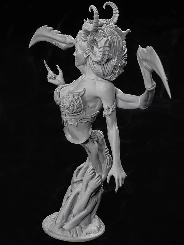 1/12 Dark Fantasy Demon Female, Resin Model Bust Kit, Fantasy Theme, Unassembled and Unpainted