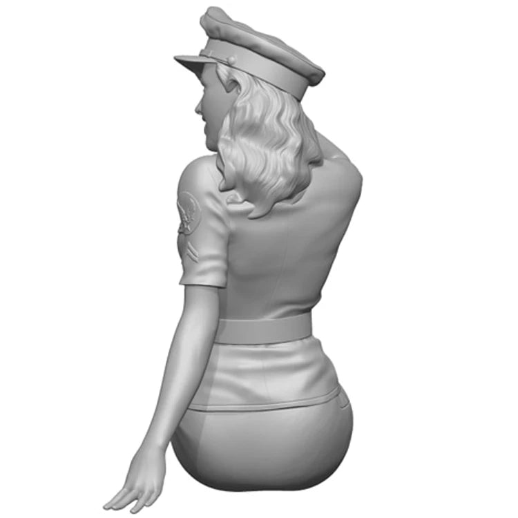 1/16 Female Military, Resin Model Figure Kit, Unassembled and Unpainted
