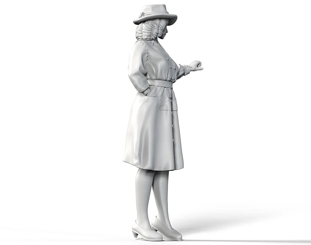 1/35 WWII US Female Officer Directing, Resin Model Figure Kit, Unassembled and Unpainted