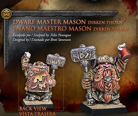 28mm Medieval Dwarven Stone Master, Resin Model Figure Kit, Unassembled and Unpainted