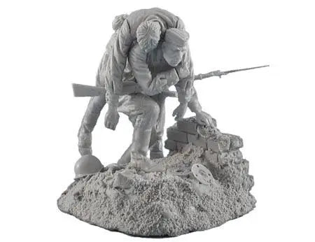 1/35 Standing Soldier, Resin Model Figure Kit, Military Theme, Unassembled and Unpainted