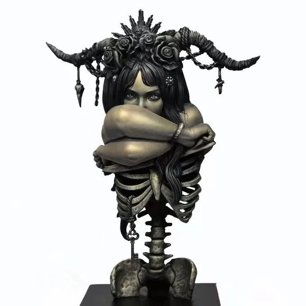 1/6 Gothic Demon, Resin Model Bust Kit, Fantasy Theme, Unassembled and Unpainted