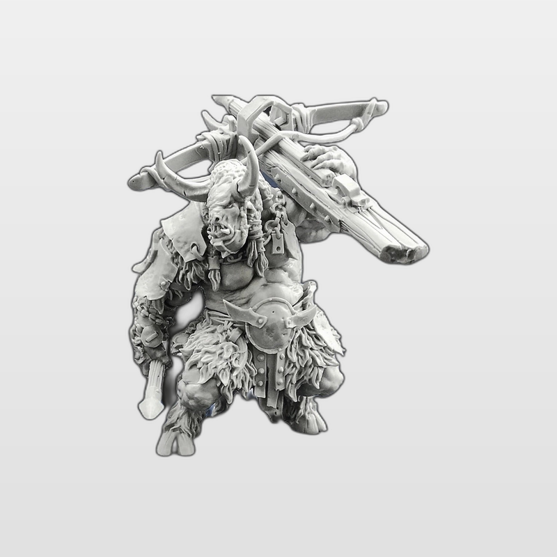 Fantasy Chaos Orc Warlord with Heavy Crossbow 28mm Resin Figure Kit — enhanced photo