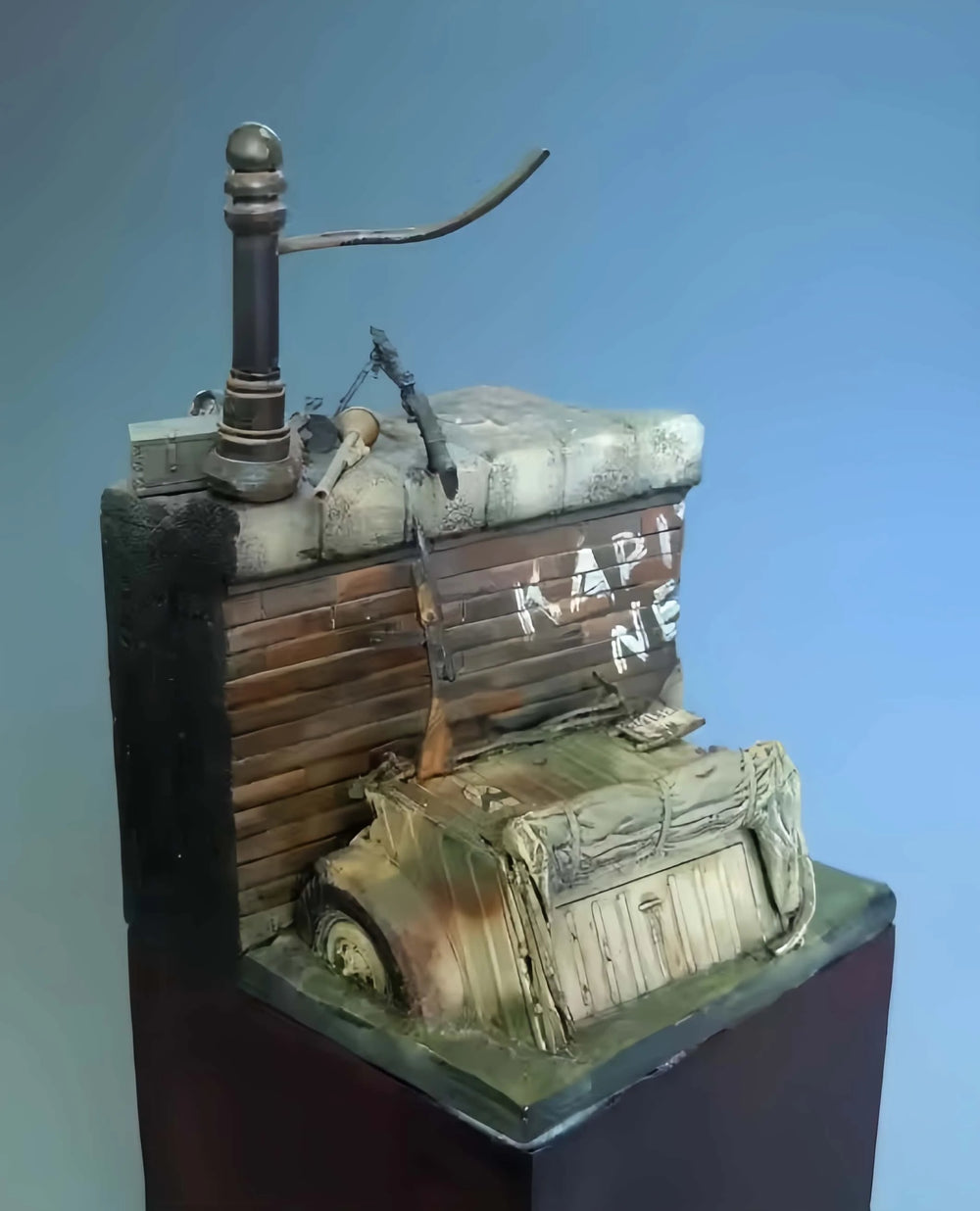 1/35 WWII Supply Dump Scene, Resin Model Diorama Kit, Unassembled and Unpainted