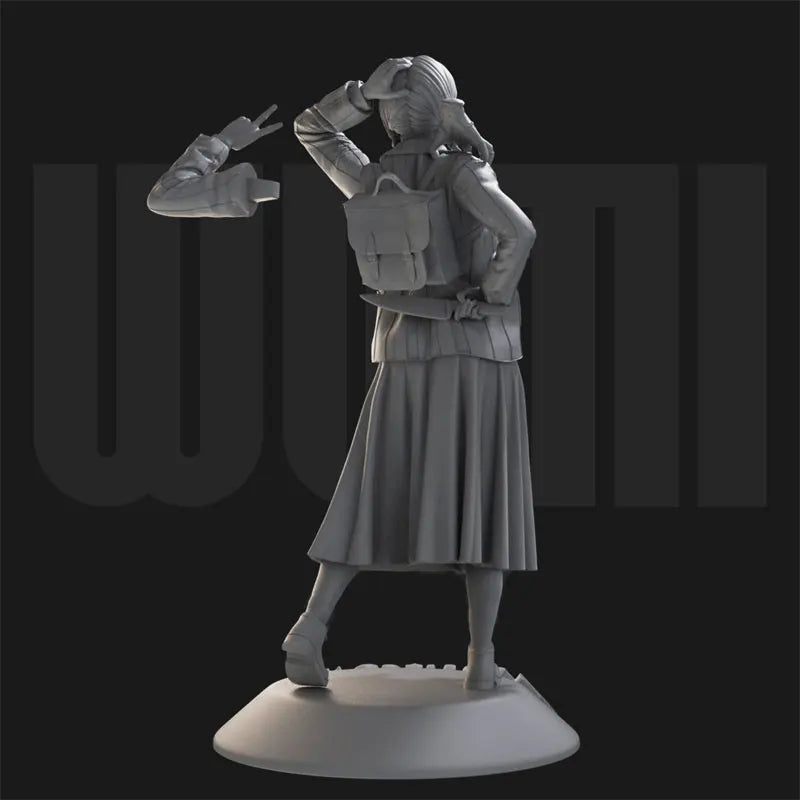 1/18 Gothic Wednesday Addams, 2 Figures, Resin Model Figure Kit, Fantasy Theme, Unassembled and Unpainted