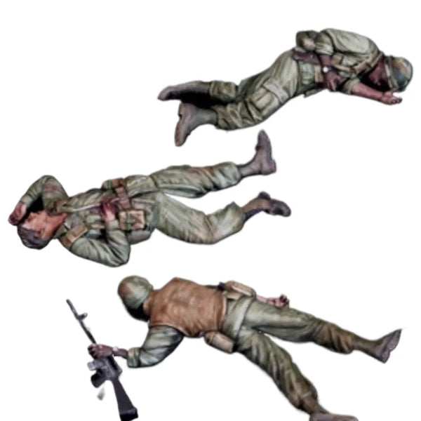 1/35 Vietnam War US Army Casualties, 3 Figures, Resin Model Figure Kit, Unassembled and Unpainted